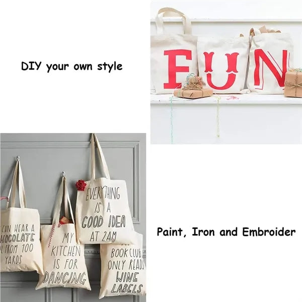 Canvas Tote Bag with Zipper