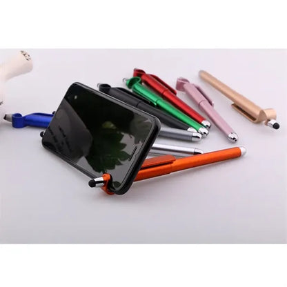 QR Code Stylus Ballpoint Touch Screen Pen With Phone Holder