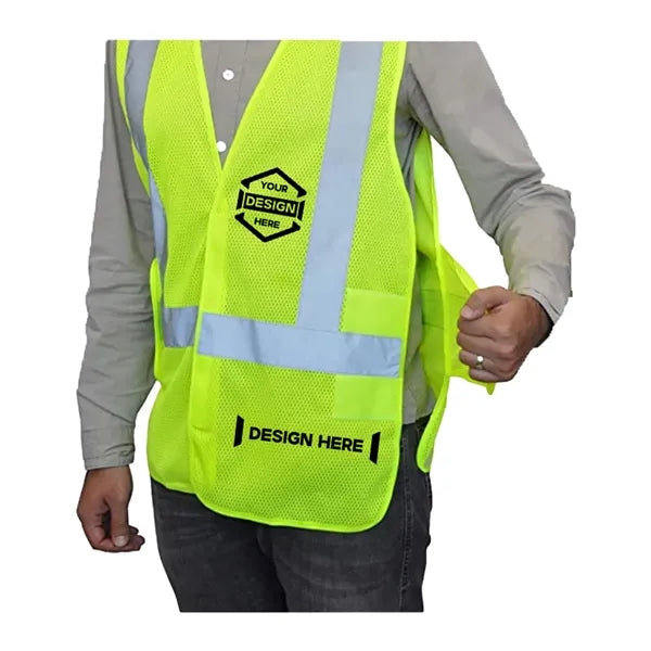 Hi Viz rPET Class 2 Adjustable Breakaway Mesh Safety Vest