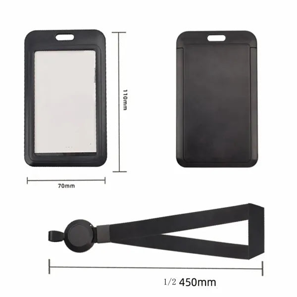 Black Retractable  ID Badge Holder