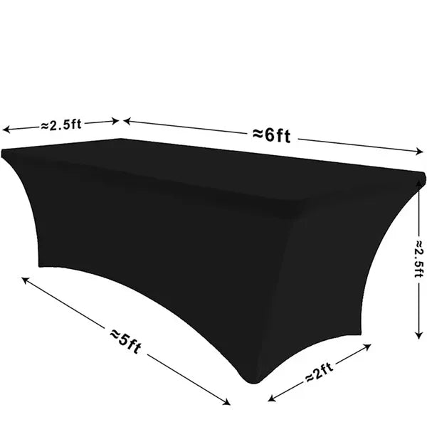 6 ft Spandex Tablecloth Stretch Fitted Table Cover