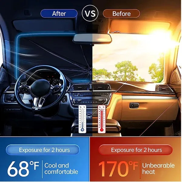 Foldable Car Windshield Sun Shade Umbrella for Block UV