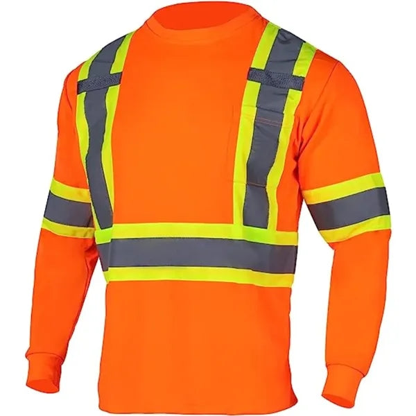 Hi-Viz Reflective Tape Safety Class 3 T-Shirt w/ Pocket