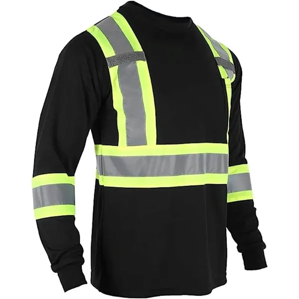 Hi-Viz Reflective Tape Safety Class 3 T-Shirt w/ Pocket