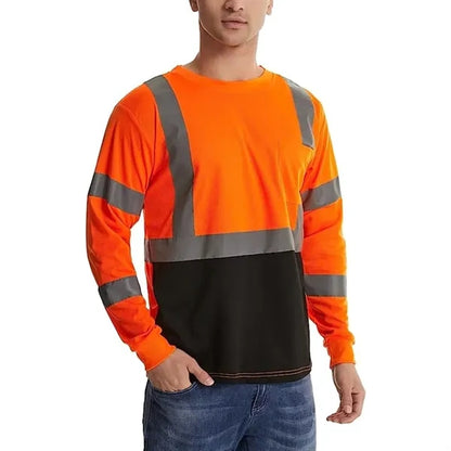Class 3 Breathable Hi Vis Reflective Safety T-Shirt w Pocket