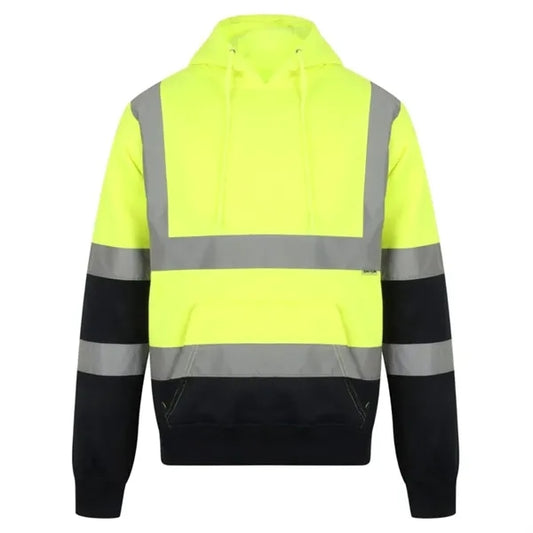 High Vis Class 3 Reflective Safety Two Tone Hoodie Pullover