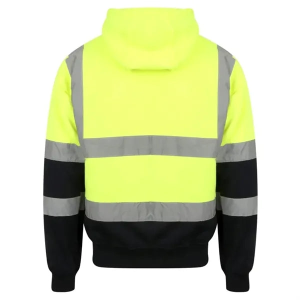 High Vis Class 3 Reflective Safety Two Tone Hoodie Pullover
