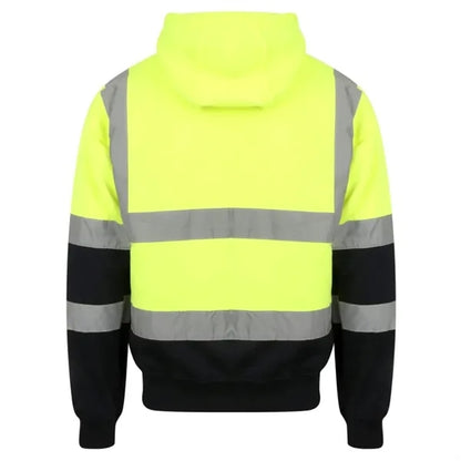 High Vis Class 3 Reflective Safety Two Tone Hoodie Pullover