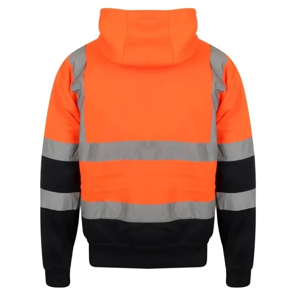 High Vis Class 3 Reflective Safety Two Tone Hoodie Pullover