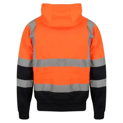 High Vis Class 3 Reflective Safety Two Tone Hoodie Pullover