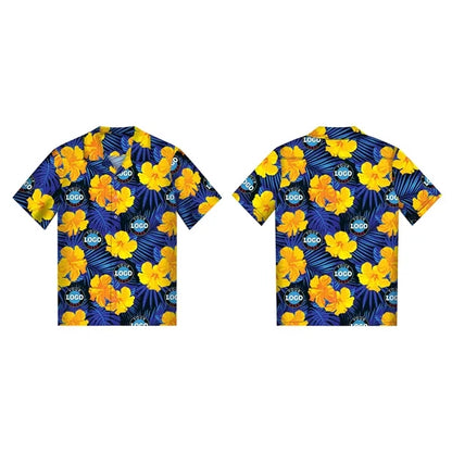 MEN'S 135GSM SUBLIMATED HAWAIIAN CUBAN COLLAR CAMP SHIRT