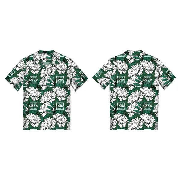 MEN'S 135GSM SUBLIMATED HAWAIIAN CUBAN COLLAR CAMP SHIRT