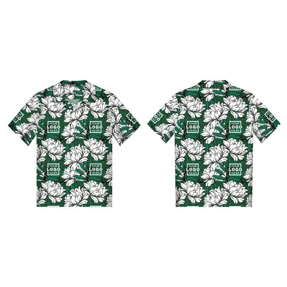 MEN'S 135GSM SUBLIMATED HAWAIIAN CUBAN COLLAR CAMP SHIRT