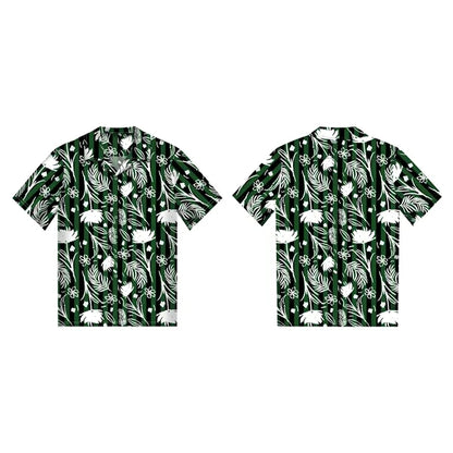 MEN'S 135GSM SUBLIMATED HAWAIIAN CUBAN COLLAR CAMP SHIRT