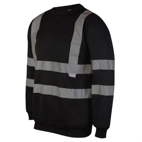 Class 3 Hi Vis 2" Reflective Tape Safety Sweatshirt