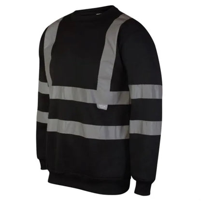 Class 3 Hi Vis 2" Reflective Tape Safety Sweatshirt