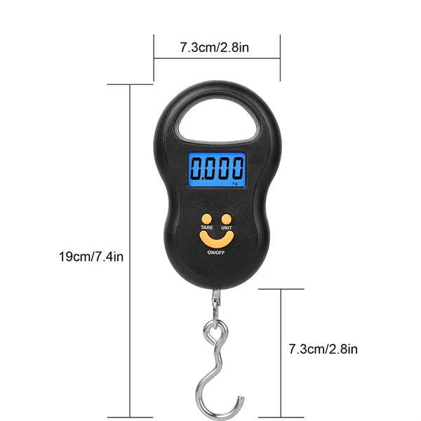 Portable Backlit Luggage Hanging Hook Scale