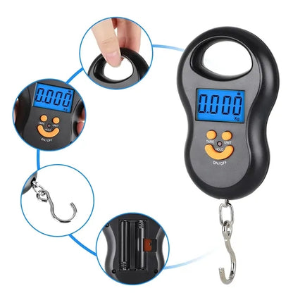 Portable Backlit Luggage Hanging Hook Scale