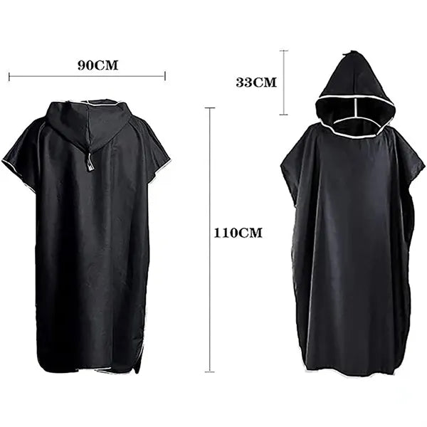 Microfiber Surf Poncho Bathrobe with Hood