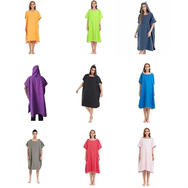 Microfiber Surf Poncho Bathrobe with Hood