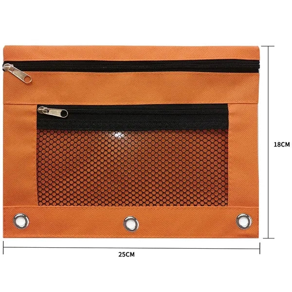 Binder Pencil Pouch with Zipper Pulls