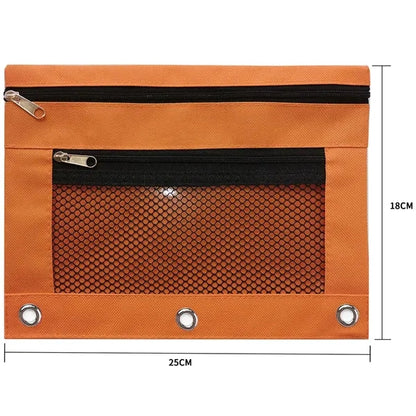 Binder Pencil Pouch with Zipper Pulls