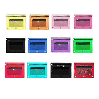 Binder Pencil Pouch with Zipper Pulls