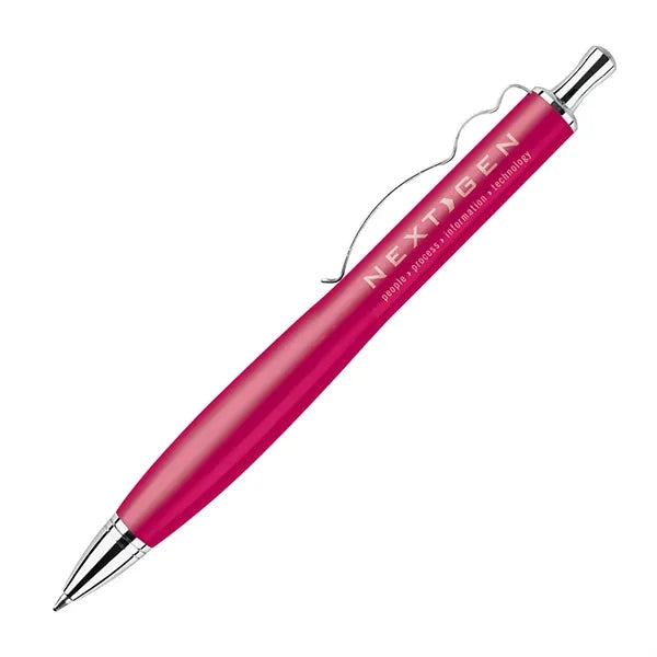 Lacquer Coated Pen with Wavy Chrome Clip