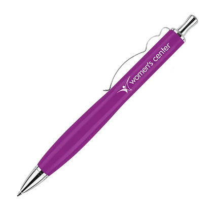 Lacquer Coated Pen with Wavy Chrome Clip