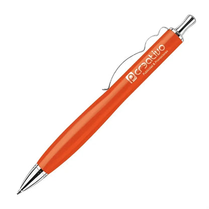 Lacquer Coated Pen with Wavy Chrome Clip