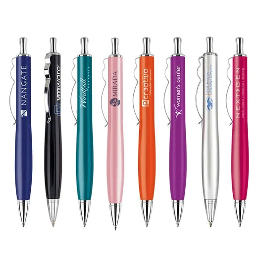 Lacquer Coated Pen with Wavy Chrome Clip