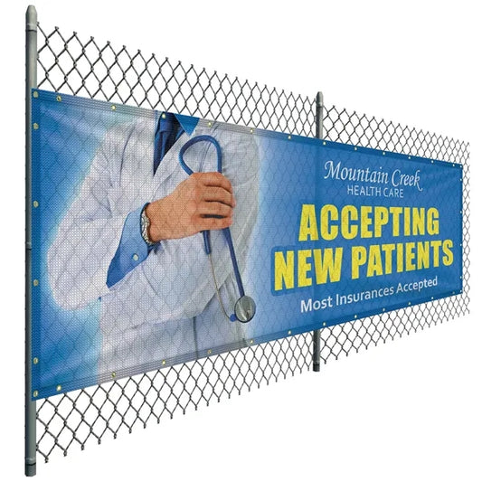 4' x 12' Premium Polyester Mesh Banner