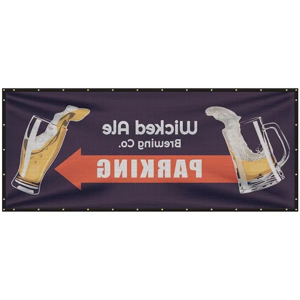 5' x 12' Premium Polyester Mesh Banner