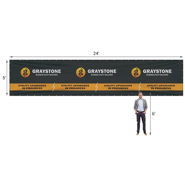 5' x 24' Premium Polyester Mesh Banner