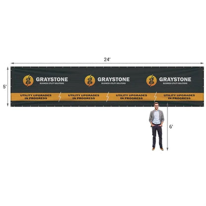 5' x 24' Premium Polyester Mesh Banner