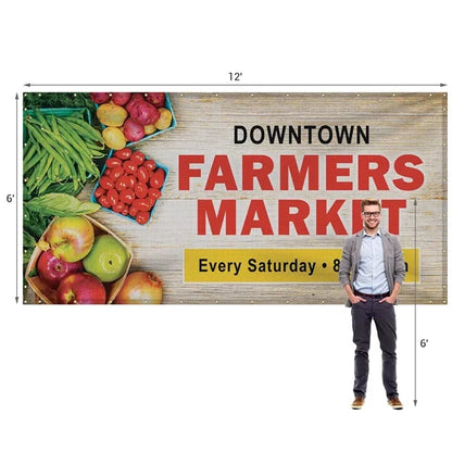 6' x 12' Premium Polyester Mesh Banner