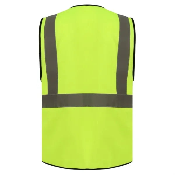 Premium Knitted Hi Vis Class 2 Safety Workwear Vest 4 Pocket