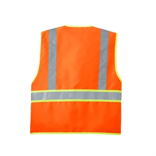 Premium Hi Viz Two Tone Reflective Tape Safety Vest 4 Pocket