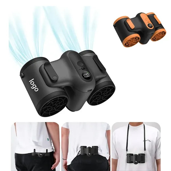 Waist Hanging Hands-Free Fan with 10000mAh Battery