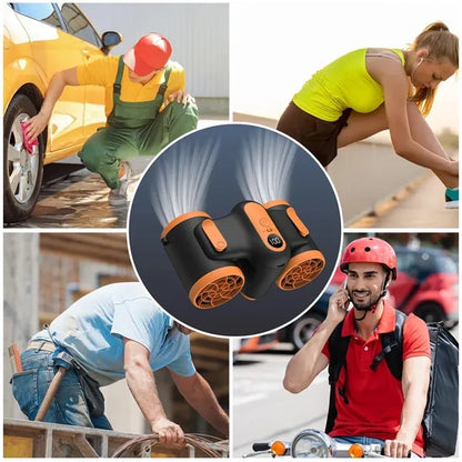 Waist Hanging Hands-Free Fan with 10000mAh Battery
