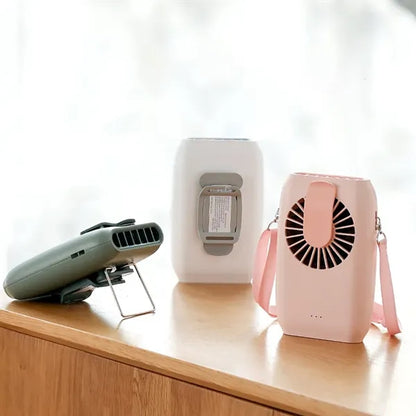 Mini Waist Fan with 2000mAh Power Bank