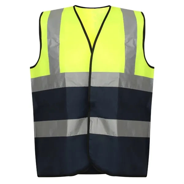 Hi Viz Class 2 Knitted Color Block Safety Loop & Hook Vest