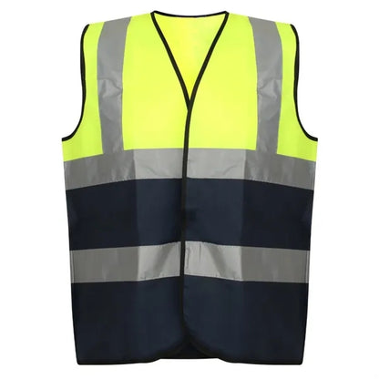 Hi Viz Class 2 Knitted Color Block Safety Loop & Hook Vest