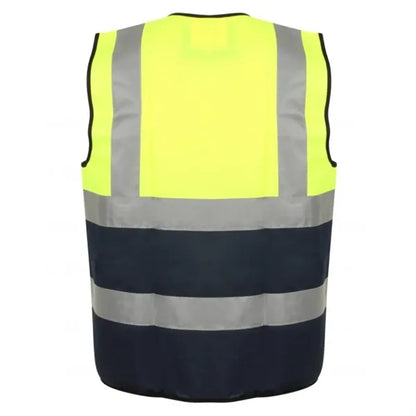 Hi Viz Class 2 Knitted Color Block Safety Loop & Hook Vest