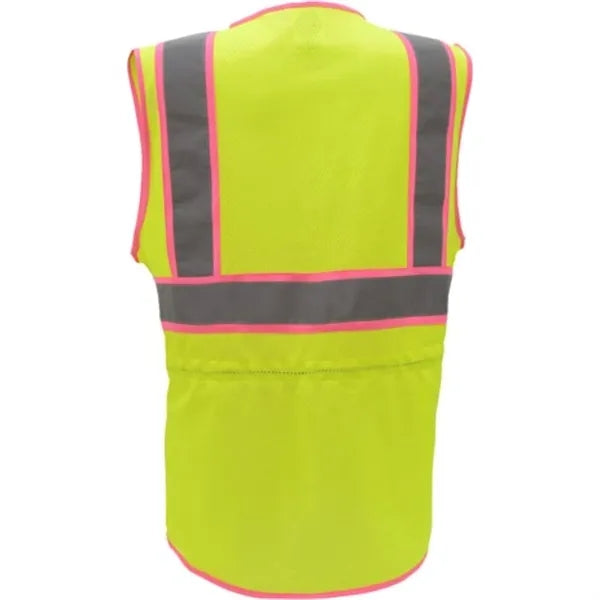 Lady Hi Vis Class 2 Mesh Reflective Safety Vest w/ 2 Pockets
