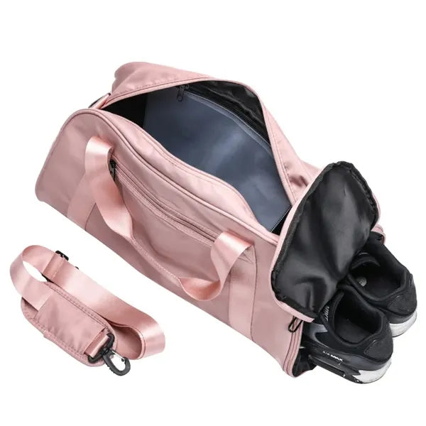 Sports duffle portable travel dry and wet separation bag