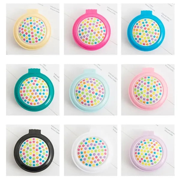 Round Folding Mirror Airbag Massage Comb Travel Hair Brushes