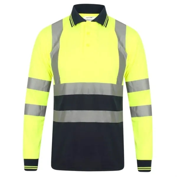 Hi Viz Class 3 Color Block Reflective Safety Polo Shirt