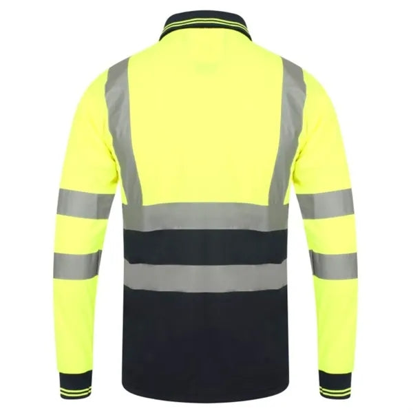 Hi Viz Class 3 Color Block Reflective Safety Polo Shirt