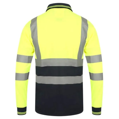 Hi Viz Class 3 Color Block Reflective Safety Polo Shirt